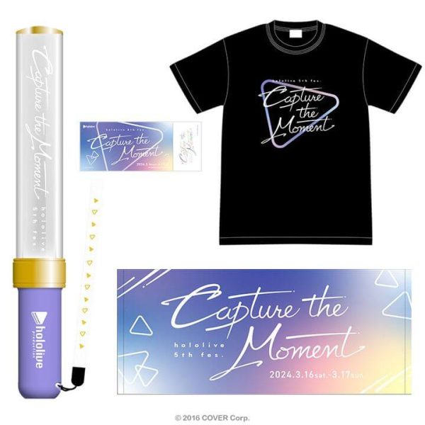 hololive 5th fes. Super Expo 2024 Capture the Moment Essentials Pack Black (Size L/XL)