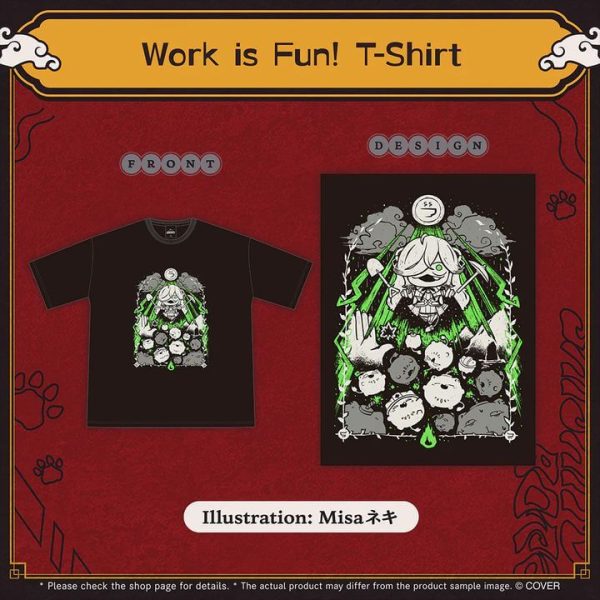 hololive Japan Shishiro Botan 5th Anniversary Celebration Work is Fun! T-Shirt