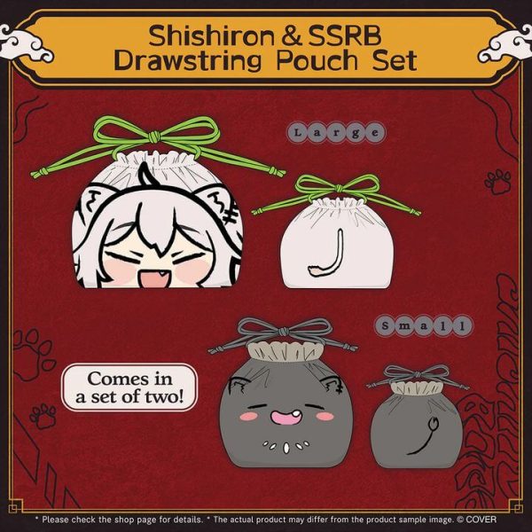 hololive Japan Shishiro Botan 5th Anniversary Celebration Shishiron & SSRB Drawstring Pouch Set